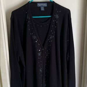 Black Embellished Women's Sweater